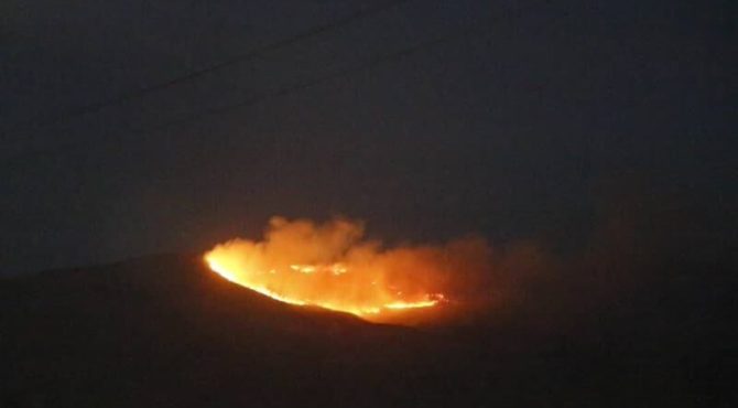 آتش سوزی مراتع روستای دره رشید خانمیرزا