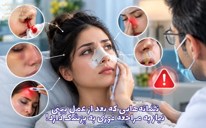 نشانه‌هایی که بعد از عمل بینی نیاز به مراجعه فوری به پزشک دارد!